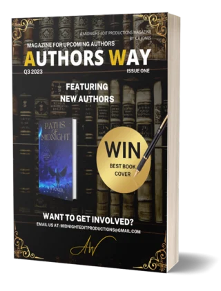 Magazine cover of Authors Way: Issue One by K.R Jones, Midnight Edit Productions.