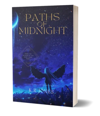 Book cover of Paths of Midnight by K.R Jones.